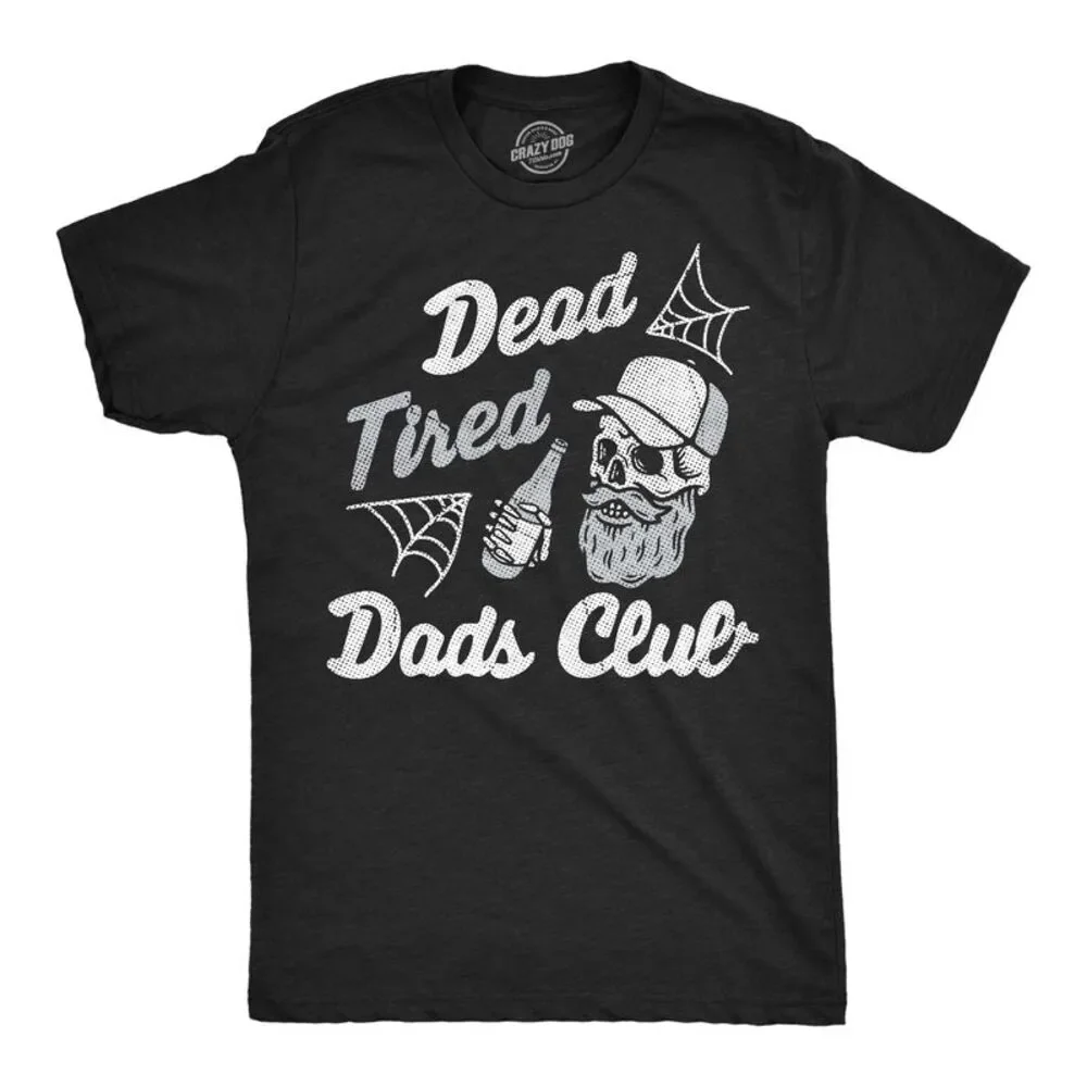 Mens Funny T Shirts Dead Tired Dads Club Sarcastic Tee For Men